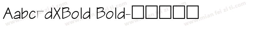 AabcedXBold Bold字体转换